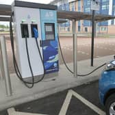 The number of electric cars in Falkirk has risen in the last year.  Picture: Michael Gillen.