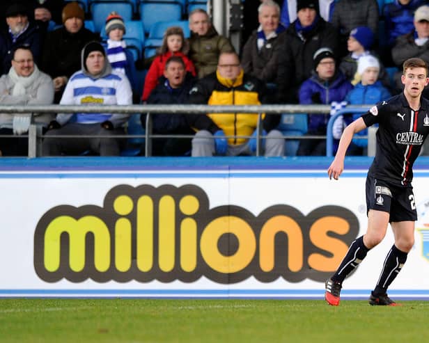 Tony Gallacher, pictured against Morton at Cappielow, might not make Falkirk millions - but the Bairns have done well from his development. (Picture: Michael Gillen).