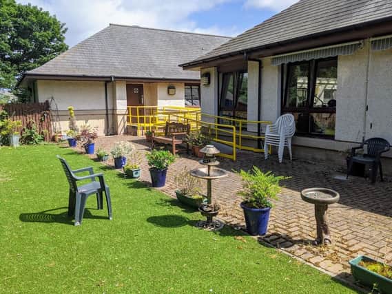 The garden at ward one at Bo'ness Hospital