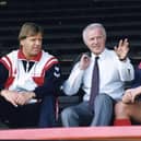 Bonnybridge-born former Falkirk chairman David Holmes alongside recently-hired manager Jim Jefferies and new star signing Simon Stainrod (Pictures by Ian Rutherford and SNS Group)