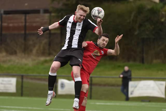 Dunipace extended their lead at the top of the East of Scotland First Division after securing a late point against Leith Athletic last Saturday at Westfield (Pictures by Alan Murray)