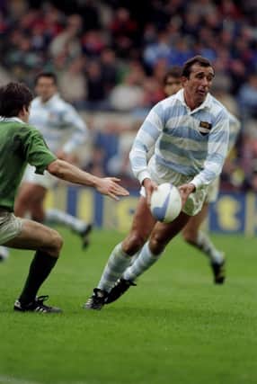 Who is this former rugby player who became the Secretary of Sport for Argentina? He is pictured here in action against Ireland back in 1990 (Photo: Russell Cheyne/Getty Images/AllSport)
