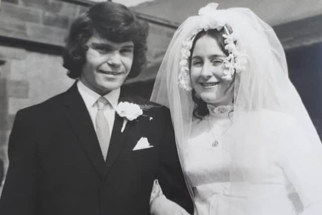 Brian and Tricia Stewart pictured on their wedding day in 1971. Contributed.