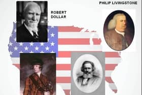 Some of the Falkirk district men with connections to the USA.  (Pic: submitted)
