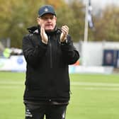 26-10-2024. Picture Michael Gillen. FALKIRK. Falkirk Stadium. Falkirk FC v Dunfermline Athletic FC. Season 2024 - 2025. SPFL William Hill Championship. Match Day 11.