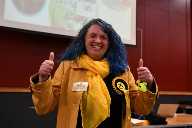 Jubilant Emma Russell won the by-election for the SNP