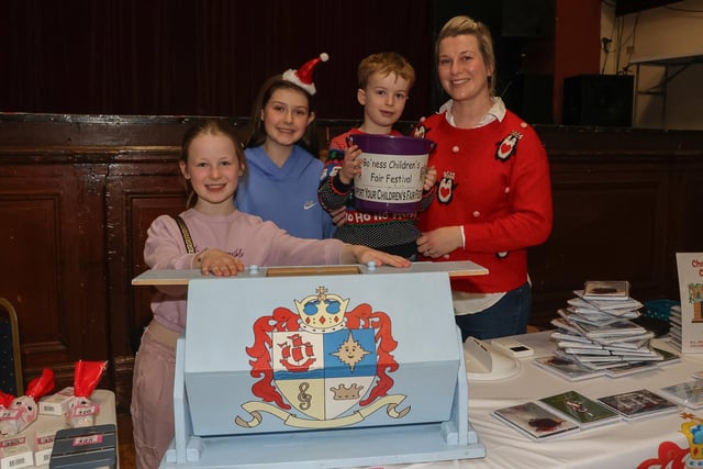 Zoe, 13, and Arran, 8, with Robyn and Scott, 5, were helping raise money for the Bo'ness Fair.
