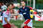 Falkirk midfielder Brad Spencer in action (Photo: Michael Gillen)