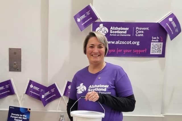 Morag Webster has been raising funds for Alzheimer Scotland in the run up to her skydive  
(Picture: Submitted)