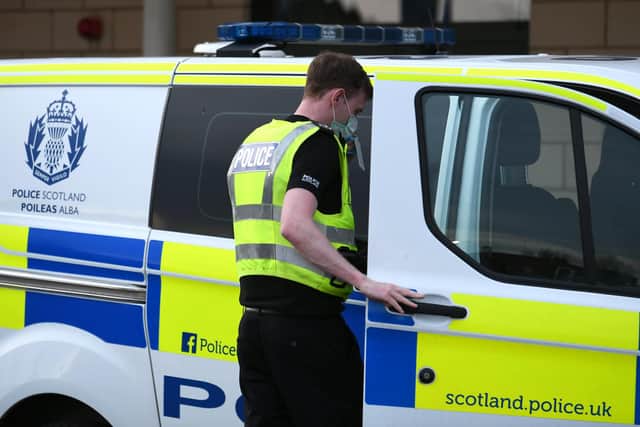 Police raided a property near Falkirk town centre where they uncovered £5200 of class A drugs and £27,000 in cash. Picture: John Devlin.
