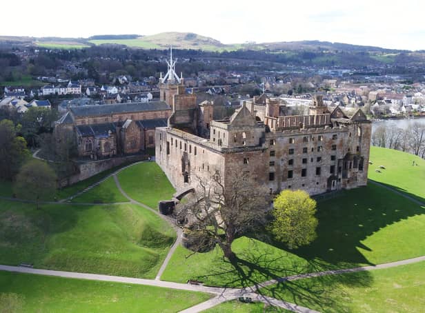 Stock aerial photo of Linlithgow.