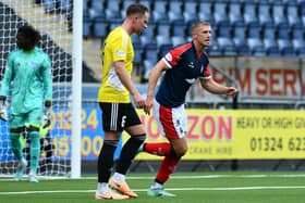 Tom Lang (right) joined Falkirk this summer after leaving Raith Rovers (Pic Michael Gillen)