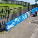 Artist Donna Forrester hard at work on the Banana bridge design(Picture: Submitted)