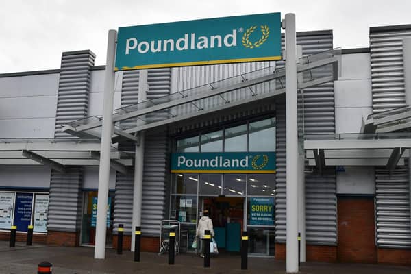 The Poundland store in Falkirk's Central Retail Park will close for good on Saturday.  Pic: Michael Gillen.