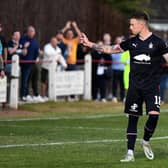 Gary Oliver scored from the spot to gain Falkirk a bonus point victory over Bonnyrigg Rose Athletic (Photos: Michael Gillen)