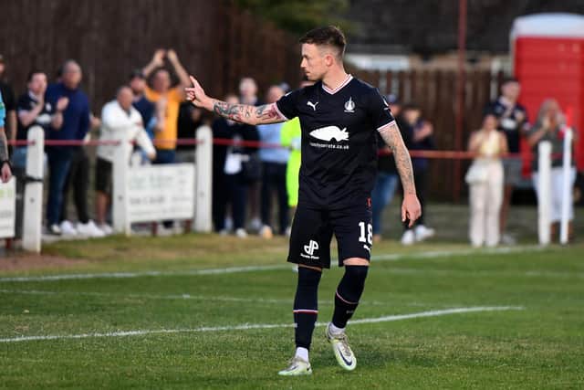 Gary Oliver scored from the spot to gain Falkirk a bonus point victory over Bonnyrigg Rose Athletic (Photos: Michael Gillen)