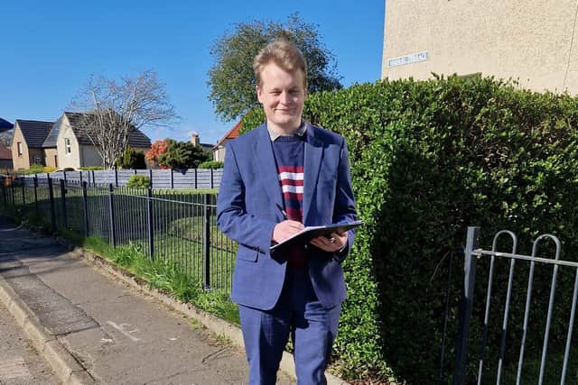 Euan Stainbank, Falkirk MP, out speaking to constituents. Pic: Contributed
