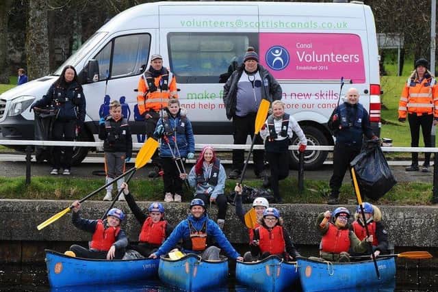 Paddling litter pickers helped win the gold award for Green Tourism. Pic: Contributed