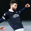Mark Durnan playing for Falkirk against Forfar Athletic in January 2020