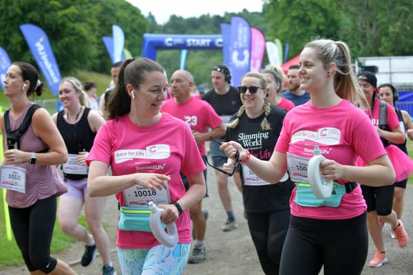 Cancer Research UK's Race for Life took place in Callendar Park on Sunday.