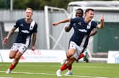 17-08-2024. Picture Michael Gillen. FALKIRK. Falkirk Stadium. Falkirk FC v Heart of Midlothian FC. Season 2024 - 2025. SPFL Premier Sport Cup. Scottish League Cup.