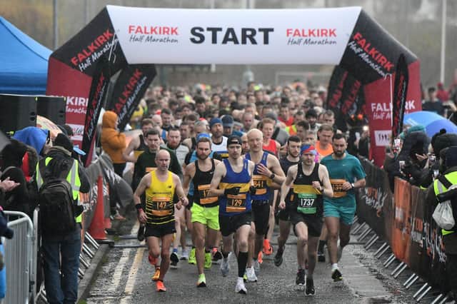 The start of last year's inaugural Falkirk Half Marathon. Pic: Michael Gillen