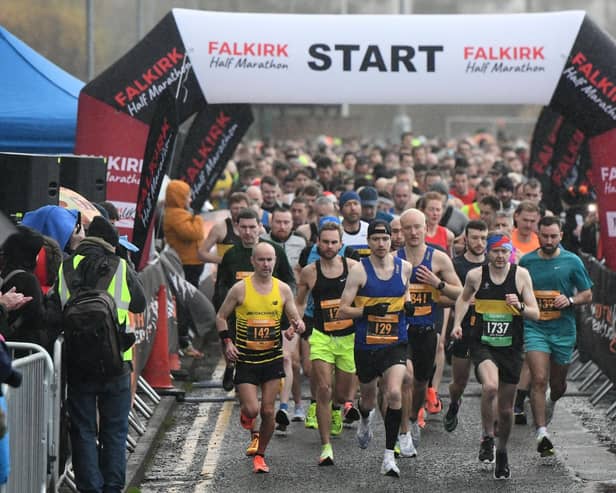 The start of last year's inaugural Falkirk Half Marathon. Pic: Michael Gillen