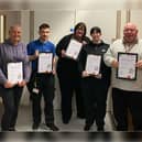 The Serco employees with their  Pulse Award commendations