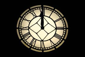Falkirk Steeple clock strikes midnight as mainland Scotland goes into lockdown  (Pic: Michael Gillen)