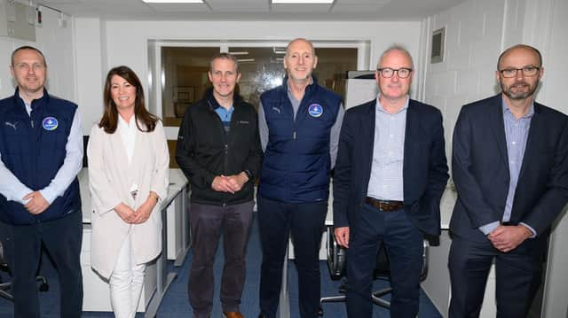 Michael Matheson MSP with representatives from the Falkirk Foundation.