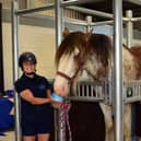 Stud vet Natalie Hind and nursing assistant Kerri Brylka with a VIP guest at the new facility  (Picture: Submitted)
