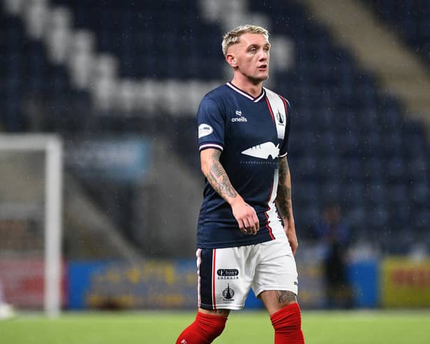 08-10-2024. Picture Michael Gillen. FALKIRK. Falkirk Stadium. Falkirk FC v Livingston FC. Season 2024 - 2025. SPFL William Hill Championship. Match Day 6. Callumn Morrison 7.