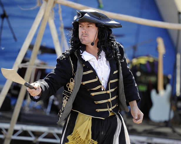 Swashbuckling pirate show.