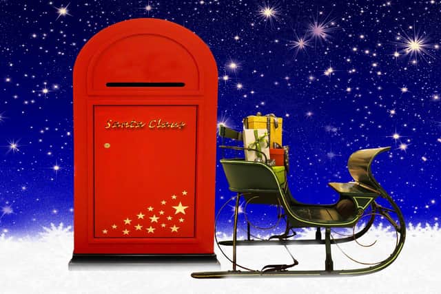 Children can now send their letters to Santa at the festive post office in Falkirk town centre