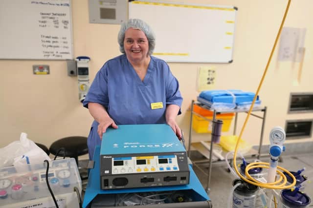 Issy Jackson (72) from Banknock, who is retiring after 54 years as a theatre nurse at Glasgow Royal Infirmary.