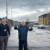 Cllrs Jack Redmond and Billy Buchanan are calling on Scottish Canals to take action over the bridge in Bonnybridge which is in a state of disrepair.  (Pic: submitted)