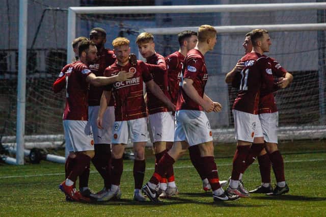 Euan O'Reilly celebrates the second goal (Pics Scott Louden)