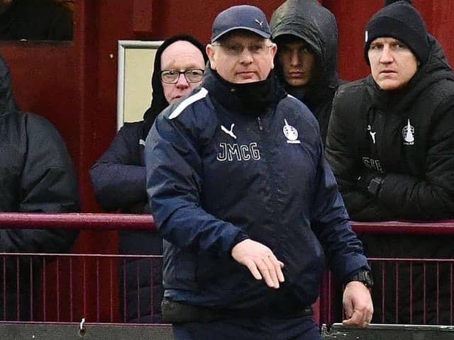 John McGlynn's side face a vital trip to Airdrieonians this Saturday (Pic Michael Gillen)