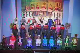 The cast of Children's Theatre Bo'ness on stage for their last pantomime, Snow White and the Seven Dwarfs, which was staged in 2019. Picture: Michael Gillen.