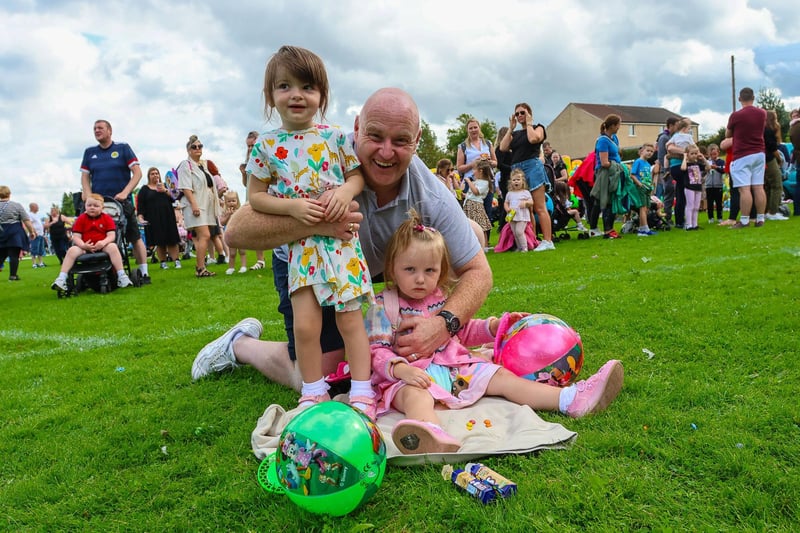 Graham with with his two year old nieces, Eva and Ellie from Grangemouth