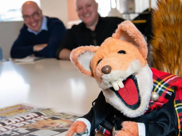 Basil Brush Guest edits the Edinburgh Evening News