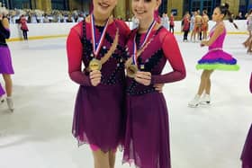 Larbert-based synchronized skater Katie Ferguson pictured alongside her team-mate Eilidh Thomson (Photo: Contributed)