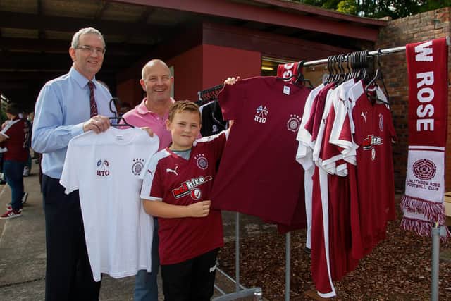 Linlithgow Rose chairman Jon Mahoney, 1st left, has been explaining the club's reasons for voting to null and void league (Pic by Scott Louden)