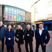 Bill Palombo, from CAB, and Falkirk Council leader Cecil Meiklejohn join project team members Scott Hendry, Jacquie McArthur, Craig Sharp and William Marshall to mark the next phase of the much anticipated regeneration of Grangermouth town centre (Picture: Submitted)