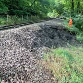 Landslides affecting a stretch of the Bo'ness and Kinneil Railway line are estimated to cost around £100,000 to repair.  (Pic: SRPS)