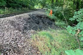 Landslides affecting a stretch of the Bo'ness and Kinneil Railway line are estimated to cost around £100,000 to repair.  (Pic: SRPS)