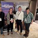 David Hope, of Scotland Folk Tours, Liz Gunn, of Ian Macleod Distillers, Ross McMillan, of Scottish Canals, and Jan Dixon, of Solsgirth Home Farm raise the profile of local attractions during the London event (Picture: Submitted)
