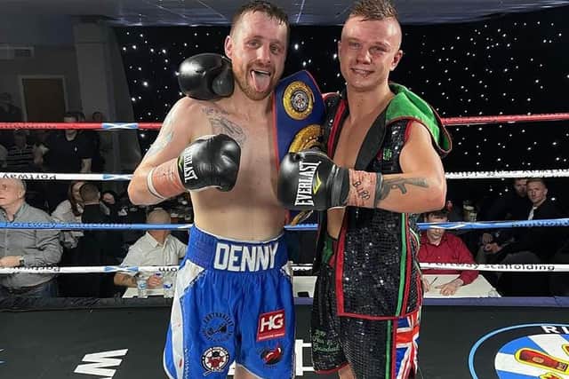 The Denny Warrior with his title (Picture: Assassin Pro Boxing)