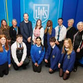 Representatives from the Scottish Government visited Larbert High School recently to see the work done in the Developing the Young Workforce initiative.  (Pic: Mark Ferguson)