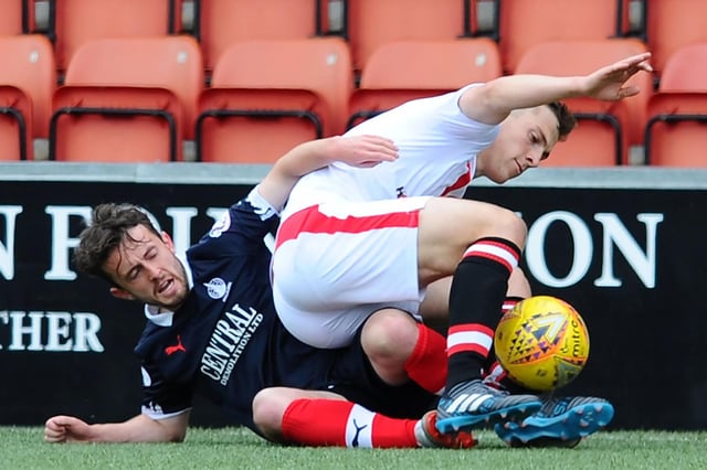 New Falkirk signing Leon McCann in action against the Bairns for Falkirk last season